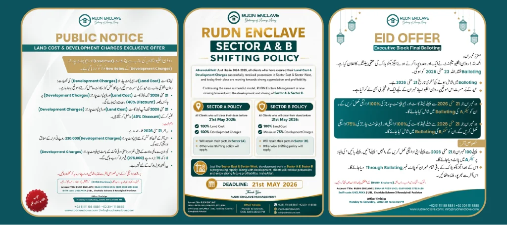 New Notice With Eid Offer and Sector A and B